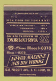 Matchbook Cover - Nu Way Machine Die Works East St Louis IL 40 Strike