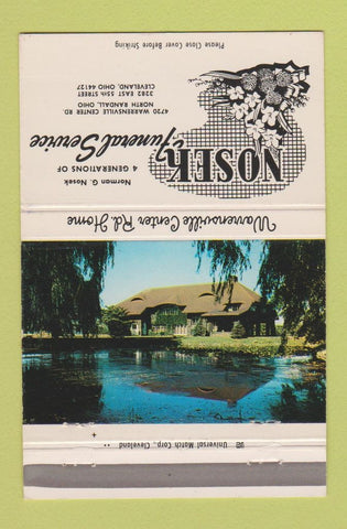 Matchbook Cover - Nosek Funeral Home Cleveland OH North Randall #1 40 Strike