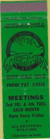 Matchbook Cover - Matchbook Cover Moose Lodge Patchogue LI NY NO CITY NAMED