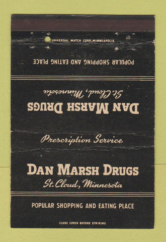 Matchbook Cover - Dan Marsh Drugs St Cloud MN 40 Strike
