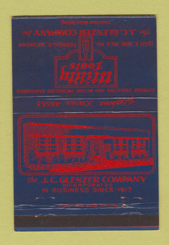 Matchbook Cover - Utility Tools Glenzer Ferndale MI 40 Strike