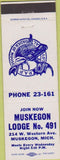 Matchbook Cover - Matchbook Cover Moose Lodge Muskegon MI