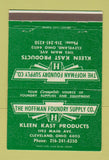 Matchbook Cover - Hoffman Foundry Supply Kleen Kast Cleveland OH 40 Strike