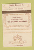 Matchbook Cover - Hamilton Watches Franklin Jewelry Boston MA 40 Strike