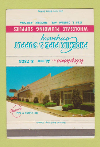 Matchbook Cover - Phoenix Pipe and Supply AZ 40 Strike