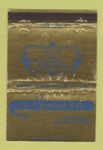 Matchbook Cover - OE Pfannkuch Bridgeport CT paper tubes bobbins 40 Strike