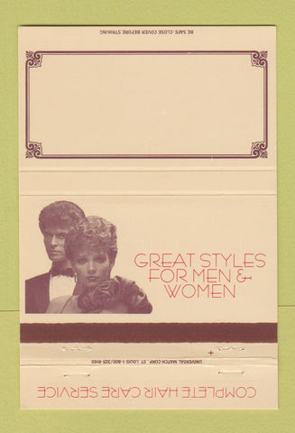 Matchbook Cover - Hair Salon 40 Strike