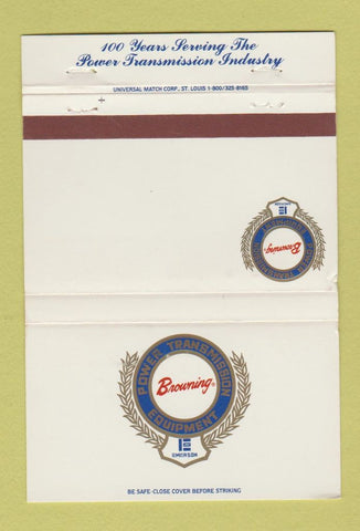 Matchbook Cover - Browning Power Transmission WEAR 40 Strike