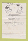 Matchbook Cover - Montgomery Inn OH ribs Bob Hope 40 Strike