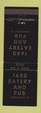 Matchbook Cover - 1680 Eatery and Pub Woodstock VT