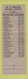 Matchbook Cover - Peck Driving School NJ CHAIN