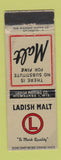 Matchbook Cover - Ladish Malt Milwaukee WI WORN