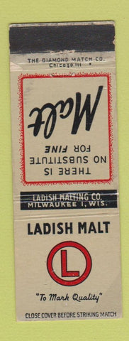 Matchbook Cover - Ladish Malt Milwaukee WI WORN