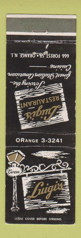 Matchbook Cover - Luigi's Restaurant Orange NJ