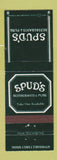 Matchbook Cover - Spud's Restaurant Pubs Danvers Saugus Rowley Woburn MA