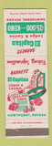 Matchbook Cover - Barney's El Capitan Casino Hawthorne NV