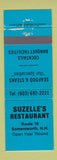 Matchbook Cover - Suzelle's Restaurant Somersworth NH WEAR