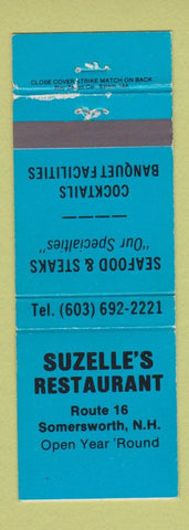 Matchbook Cover - Suzelle's Restaurant Somersworth NH WEAR