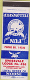 Matchbook Cover - Matchbook Cover Moose Lodge Swissvale PA