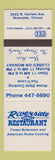 Matchbook Cover - Riverside Restaurant Riverside IL