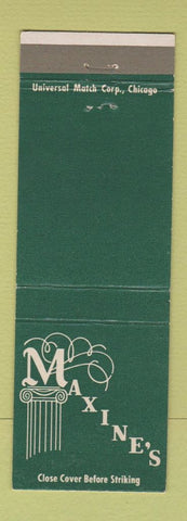Matchbook Cover - Maxine's Restaurant Chicago IL