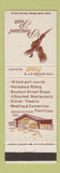Matchbook Cover - Pheasant Run St Charles IL