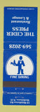 Matchbook Cover - Cider Press Restaurant Wolfeboro NH