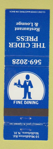 Matchbook Cover - Cider Press Restaurant Wolfeboro NH