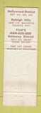 Matchbook Cover - Yaw's Restaurant Raleigh Hills OR Hollywood WEAR