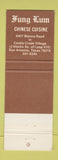 Matchbook Cover - Fung Lum Restaurant Chinese San Antonio TX