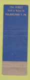 Matchbook Cover - The Forge Chancellor Hall Hotel Philadelphia PA
