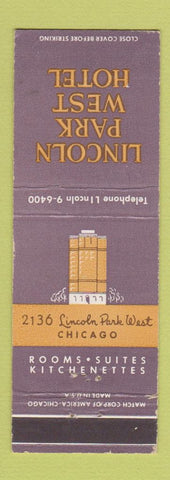 Matchbook Cover - Lincoln Park West Hotel Chicago IL
