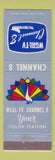 Matchbook Cover - WGAL TV Channel 8 NBC