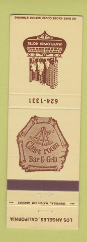 Matchbook Cover - Mayflowers Hotel Los Angeles CA Chart Room