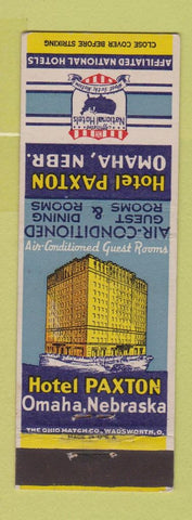 Matchbook Cover - Hotel Paxton Omaha NE