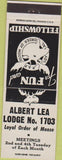 Matchbook Cover - Matchbook Cover Moose Lodge Albert Lea MN