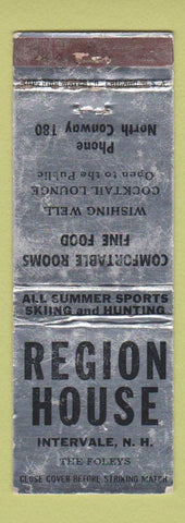 Matchbook Cover - Region House Intervale NH WORN