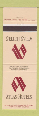 Matchbook Cover - Atlas Hotels
