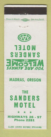 Matchbook Cover - Sanders Motel Madras OR