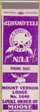 Matchbook Cover - Matchbook Cover Moose Lodge Mount Vernon WA