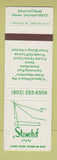 Matchbook Cover - Stowehof Inn Stowe VT