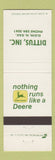 Matchbook Cover - John Deere Tractors Dittus Elgin ND