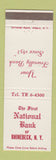 Matchbook Cover - First National bAnk Rhinebeck NY