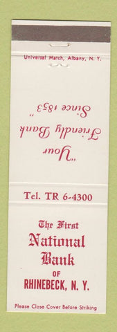 Matchbook Cover - First National bAnk Rhinebeck NY