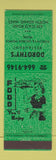 Matchbook Cover - Dorothy's Restaurant North Adams MA