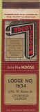 Matchbook Cover - Matchbook Cover Moose Lodge Litchfield IL