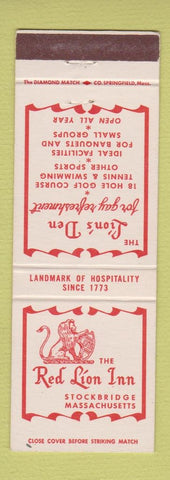 Matchbook Cover - Red Lion Inn Stockbridge MA