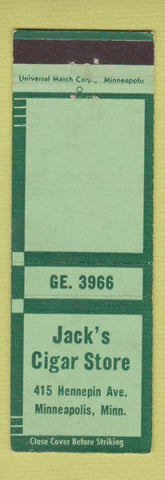 Matchbook Cover - Jack's Cigar Store Minneapolis MN
