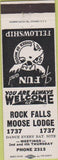 Matchbook Cover - Matchbook Cover Moose Lodge Rock Falls 1737
