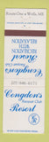 Matchbook Cover - Congdon's Racquet Club Resort Wells ME